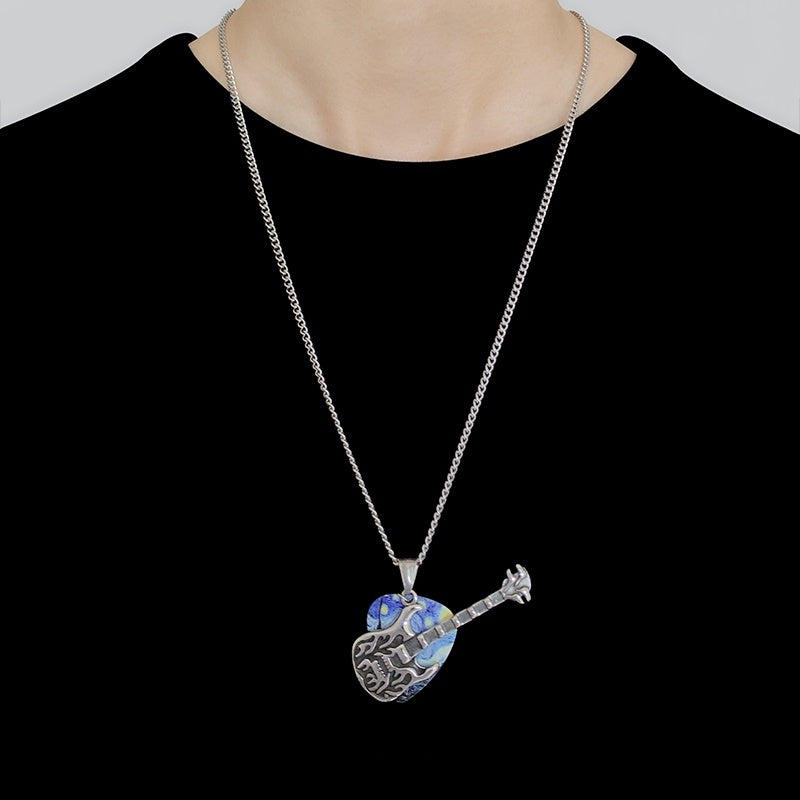 Galaxy Guitar Pick Pendant