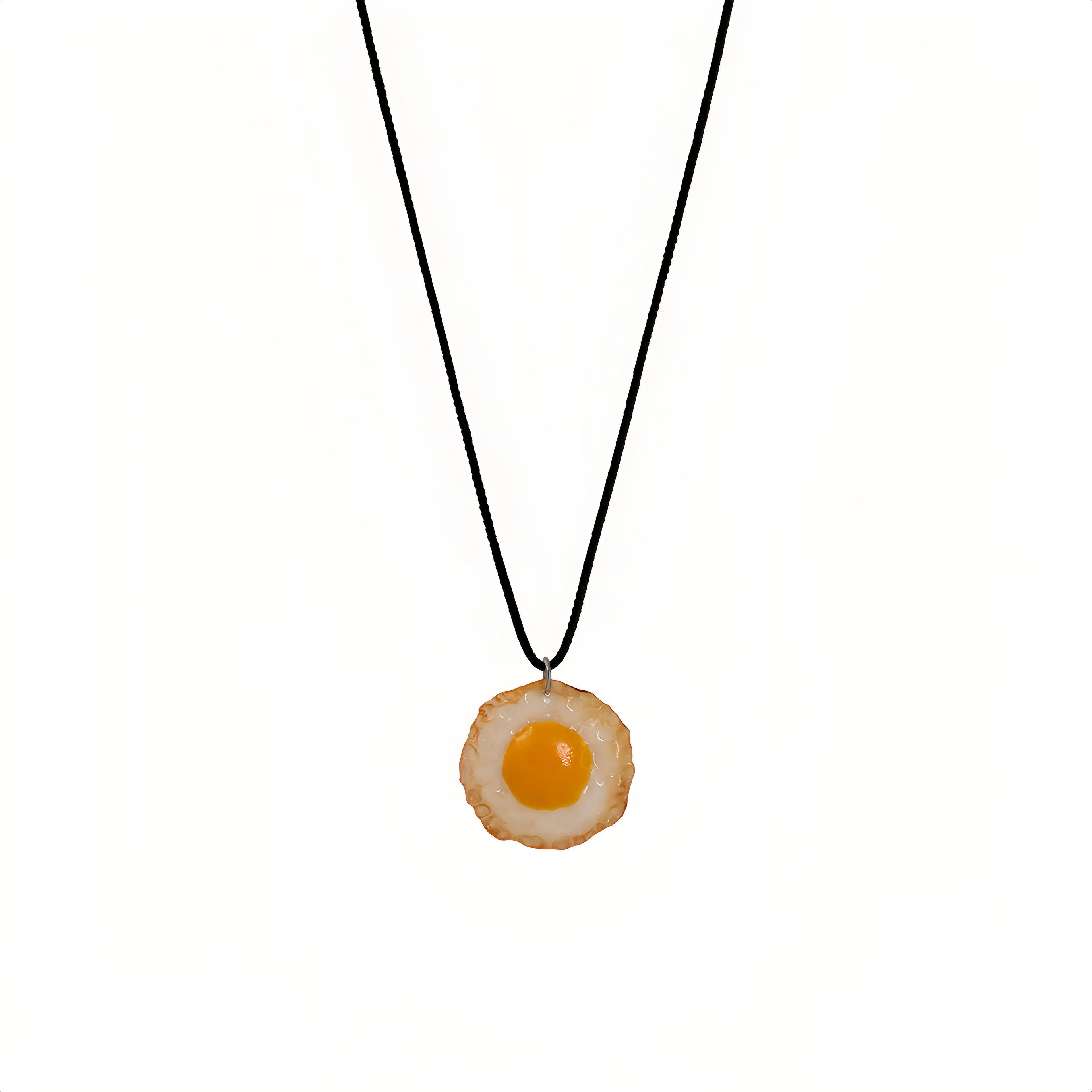 Handmade Sunny Side Up Eggs Pendant