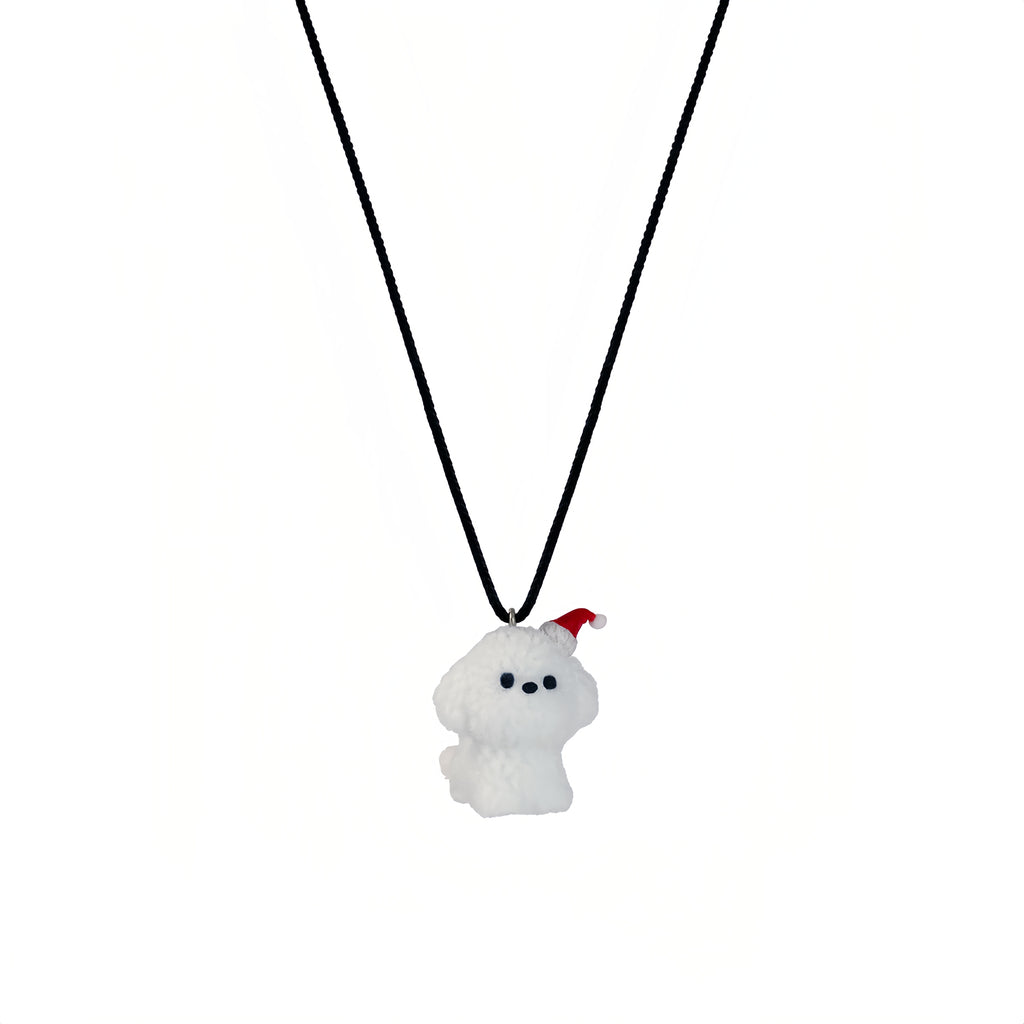 Christmas Hat Puppy Pendant