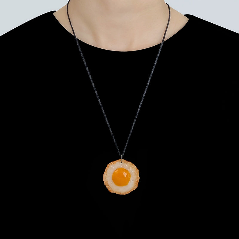 Handmade Sunny Side Up Eggs Pendant