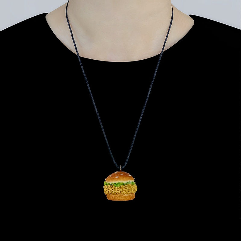 Handmade Spicy Chicken Sandwich Pendant