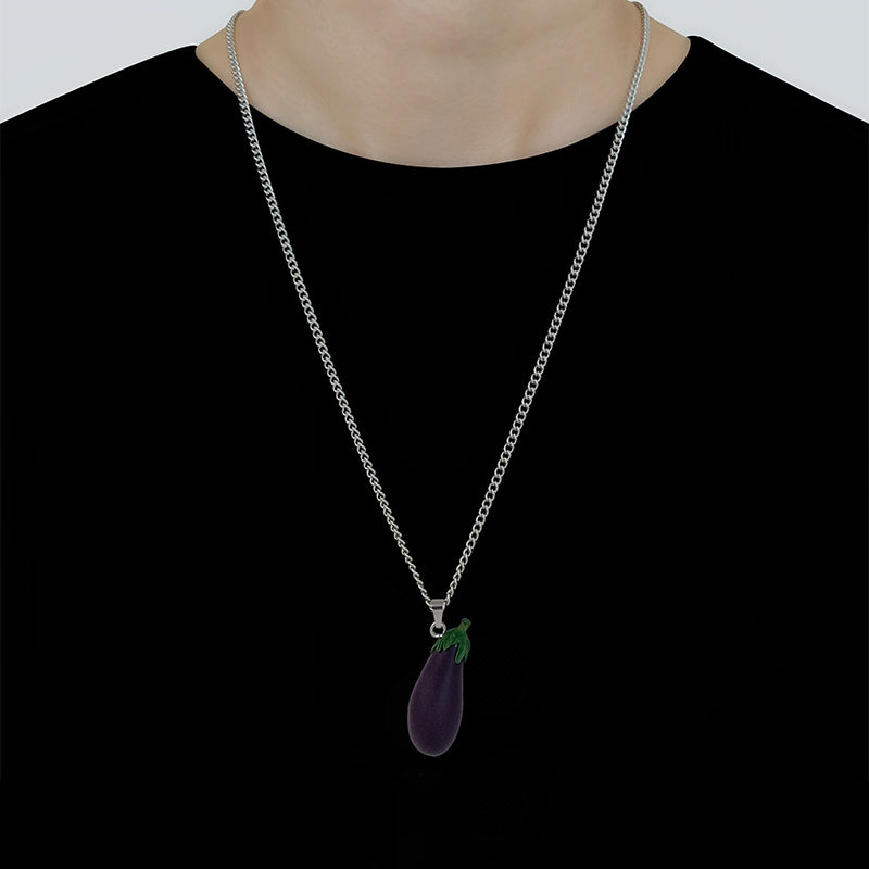 Handmade Eggplant Pendant