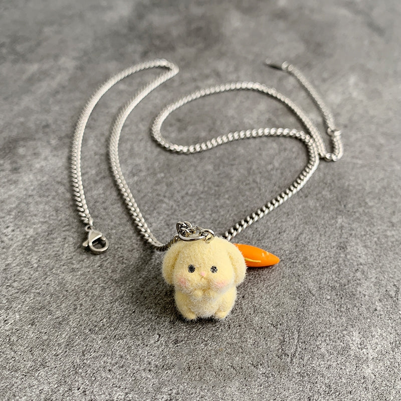 Rabbit & Carrot Pendant