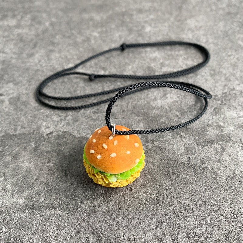 Handmade Spicy Chicken Sandwich Pendant