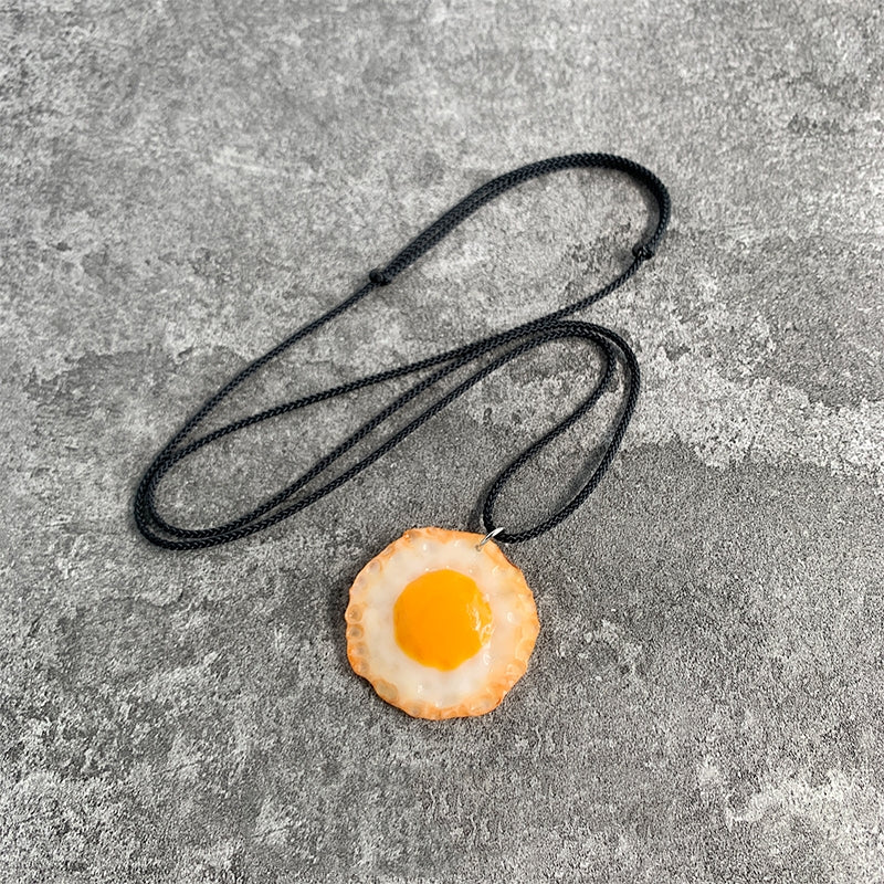Handmade Sunny Side Up Eggs Pendant