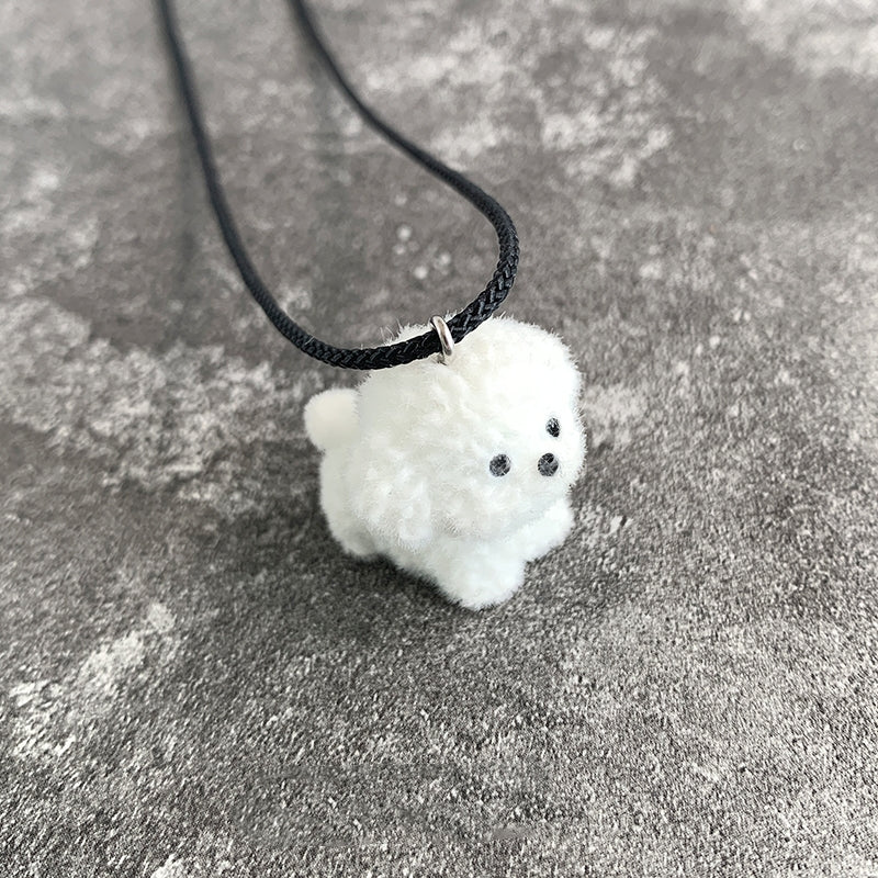 Snowy Puppy Pendant