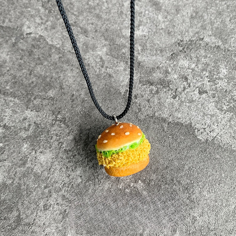 Handmade Spicy Chicken Sandwich Pendant