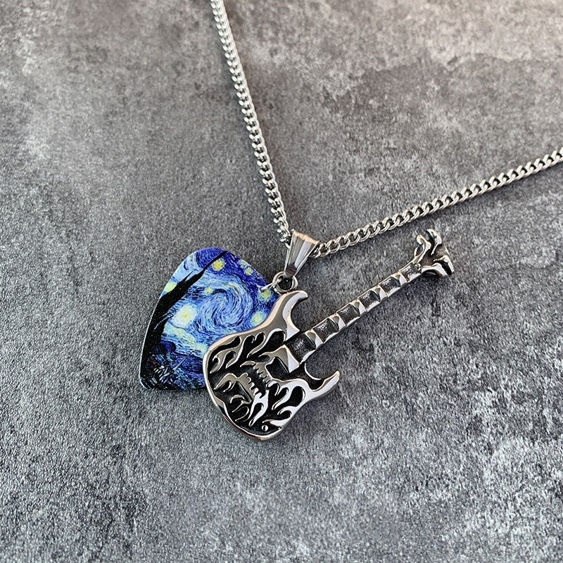 Galaxy Guitar Pick Pendant