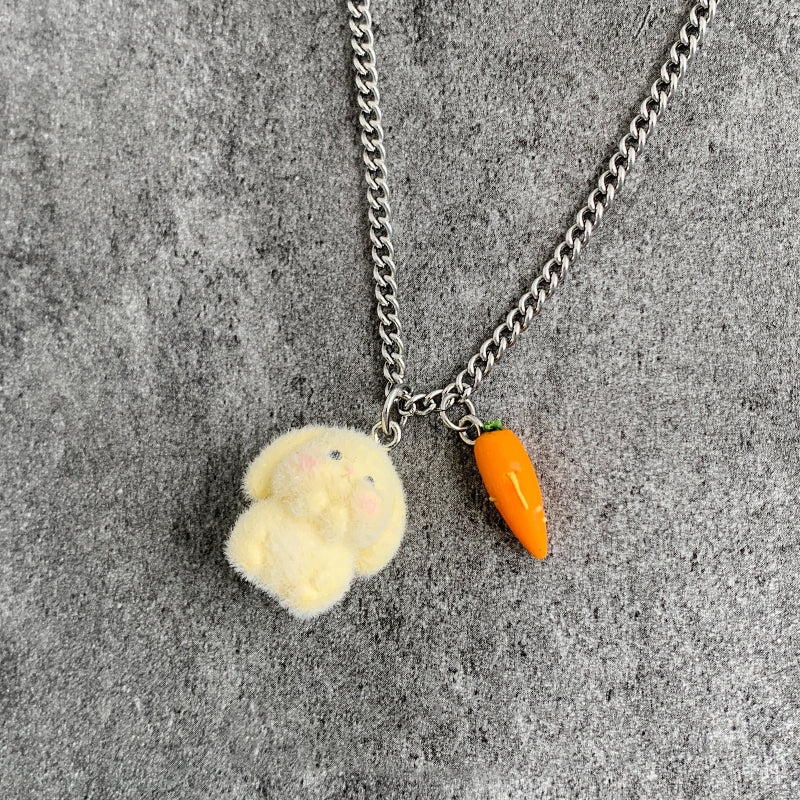 Rabbit & Carrot Pendant