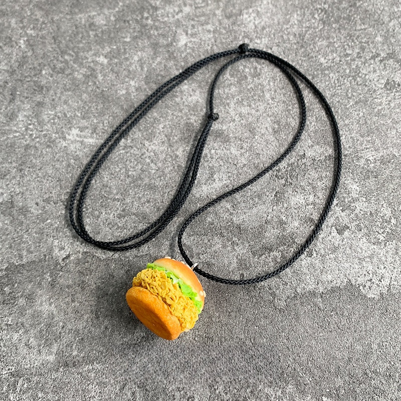Handmade Spicy Chicken Sandwich Pendant