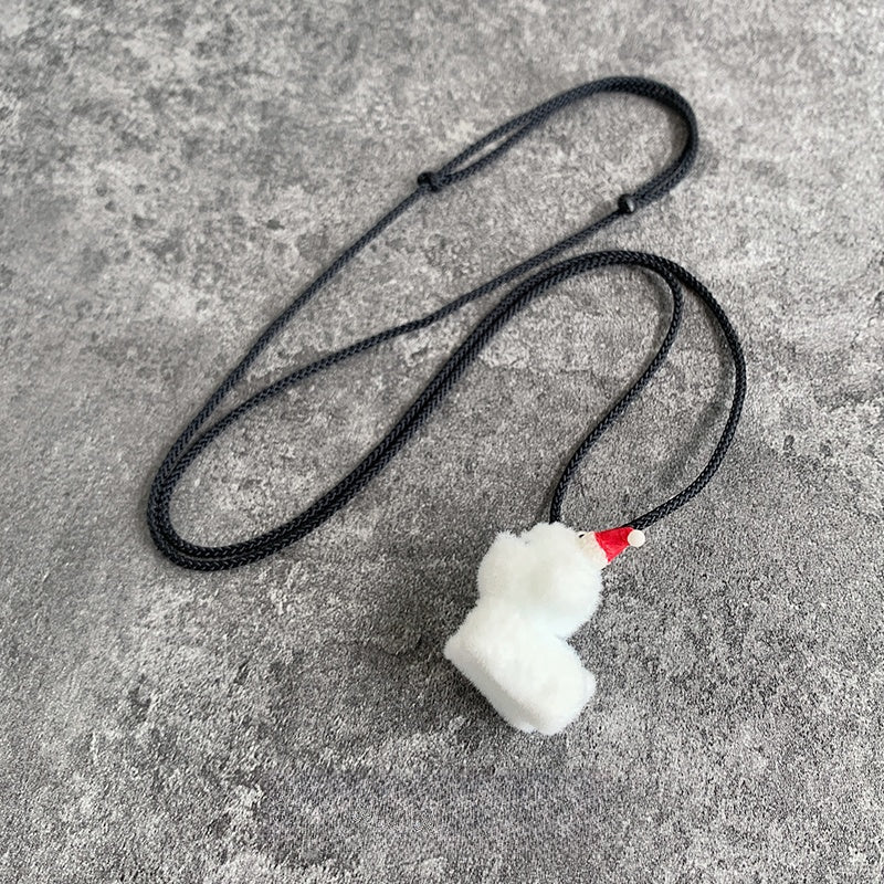 Christmas Hat Puppy Pendant