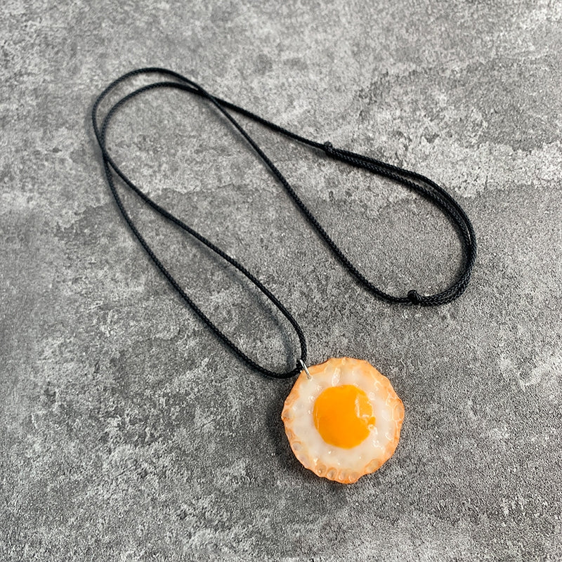 Handmade Sunny Side Up Eggs Pendant