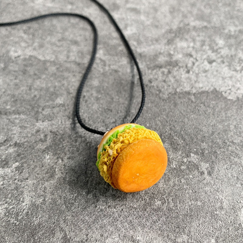 Handmade Spicy Chicken Sandwich Pendant