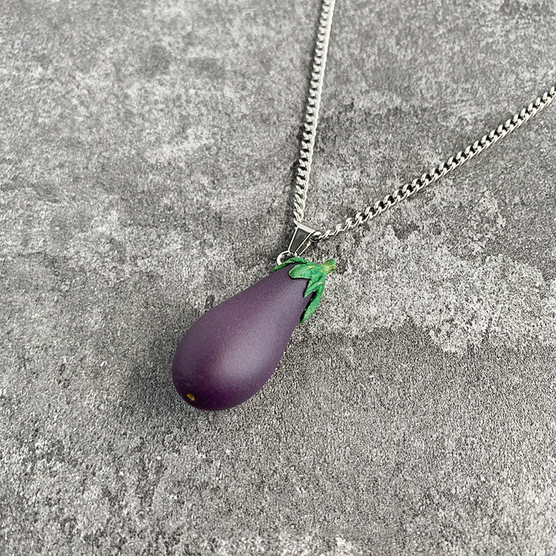 Handmade Eggplant Pendant